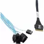 Microchip Adaptec Internal SAS Cable - 1x8 Slim SAS (SFF-8654) to 8x SATA - 0.8m