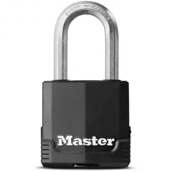 Master Lock M115EURDLF Excell Laminuota Spyna 49 mm Korpuso Plotis, 38 mm Lanko Ilgis, Skirtingi Raktai, Apsauginė Danga, Vartams, Garažams, Tvoroms