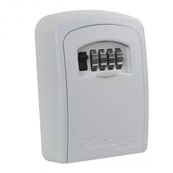 Master Lock Medium Select Access Key Safe – sieninis raktų seifas, metalinis, pilkas, kombinacinis užraktas, 83 x 34 x 118 mm, 64 x 28 x 91 mm, 4 vnt. pakuotė
