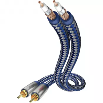 IN-AKUSTIK Premium Audio Cable RCA Male to RCA Male 0,75 m Black