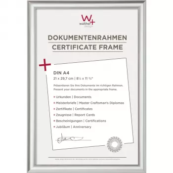 WALTHER Trendstyle KP130S nuotraukų rėmelis 21x29,7 cm DIN A4 plastikinis sidabrinis
