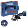 Bosch GWX 18V-8 belaidis kampinis šlifuoklis 18V 125mm su deimantiniu pjovimo disku (mažmeninė versija)