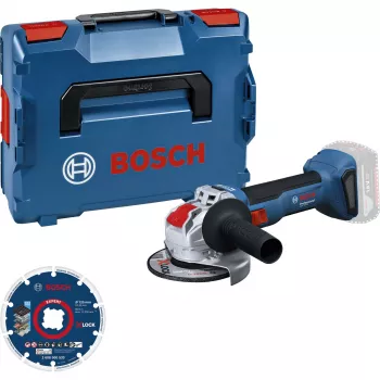 Bosch GWX 18V-8 belaidis kampinis šlifuoklis 18V 125mm su deimantiniu pjovimo disku (mažmeninė versija)