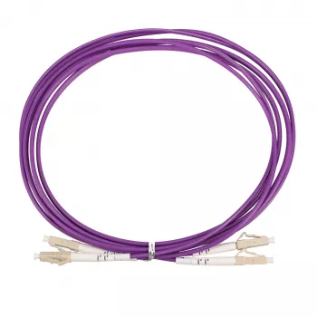 Extralink LC/UPC į LC/UPC jungiamasis laidas, daugiamodis OM4 dupleksas, 1 m, LSZH, akva
