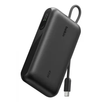 Belkin BoostCharge 10K PD45W Display Power Bank su USB-C laidu, 10000 mAh, juoda