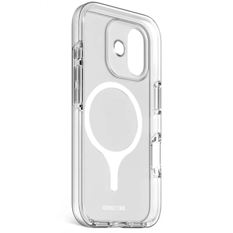 Decoded DropTec Transparent Backcover for iPhone 17 su MagSafe (Frosted White)