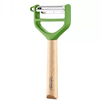 OPINEL T-Duo Y-Peeler nerūdijančio plieno žaliasis buko medis