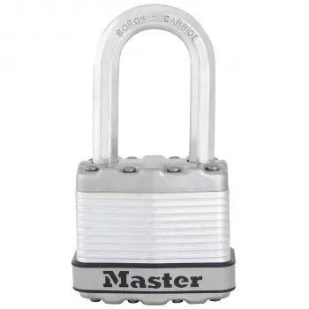 Master Lock Laminuota Spyna M1EURDLFCC su Korozijos Apsauga, Boro Karbido Lankeliu, 8 mm Skersmens, 48 mm Korpuso Plotis, Skirtingi Raktai, 2 Raktai, Atspari Orams, Saugumo Įvertinimas 8/10