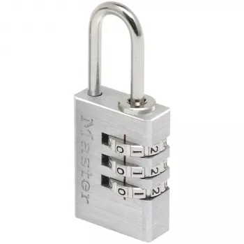 Master Lock 7620EURDCC Kombinacinis Spynos, aliumininis korpusas, grūdinto plieno lankas, 4 skaitmenų, perprogramuojama, 50 mm korpuso plotis, 8 mm lanko skersmuo, sidabrinė/pilka