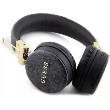 GUESS GUBH704GEMK Belaidės ausinės per ausį, juodos, 4G Metal Logo