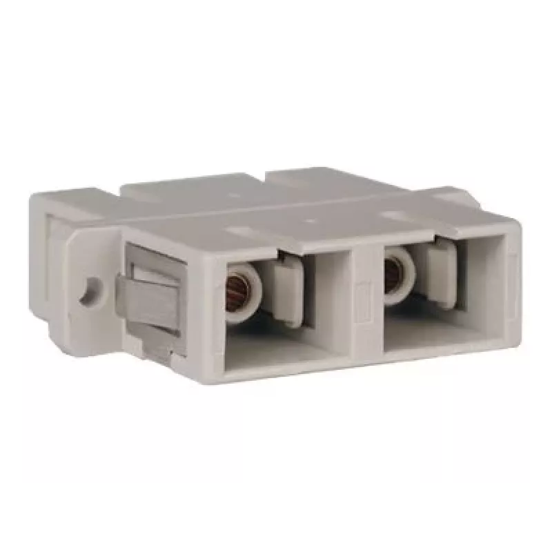 Tripp Duplex Fiber Optic MMF/SMF Multimode Singlemode Coupler SC/SC - Network Coupler - SC Multimode (Beige)