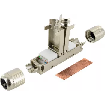 Schwaiger Keystone Network Cable Connector CAT 6A Shielded Tool-Free RJ45 Module