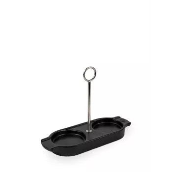 Peugeot Linea keraminio malūnėlio lašų padėklas, satin black, 18 cm