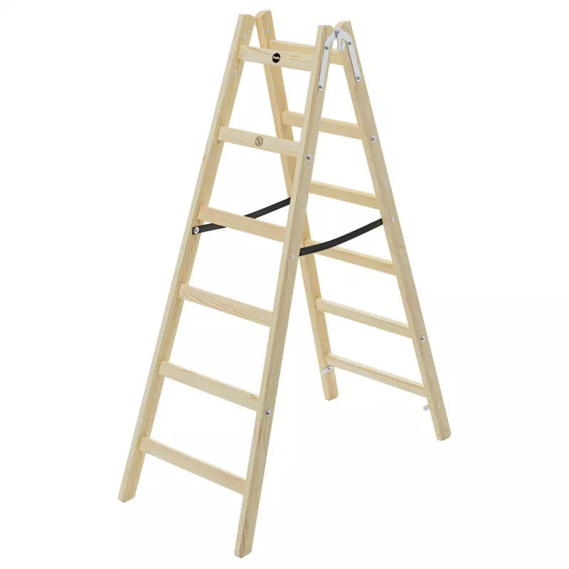 Hailo H40 StandardLine 2x6 Wooden Double-Sided Step Ladder