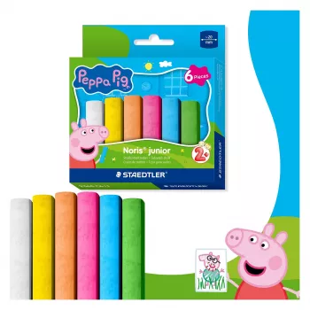 STAEDTLER Junior Pavement Chalk Peppa Pig 6 Pieces Cardboard Case