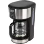 Russell Hobbs Buckingham 20680-56 Pusiau automatinis filtro kavos aparatas, 1,25 l, 1000 W, juodas/sidabrinis
