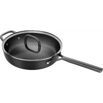 ZWILLING Milano Sauté keptuvė su stikliniu dangčiu 28 cm, juoda