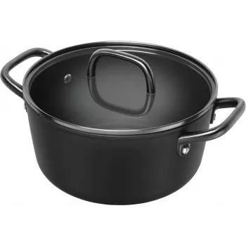 ZWILLING Milano Stock Pot su stikliniu dangčiu 24 cm, juodas