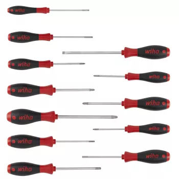 Wiha atsuktuvų rinkinys SoftFinish 12 dalių, plyšiniai, PH, PZ, TORX (302HK12)