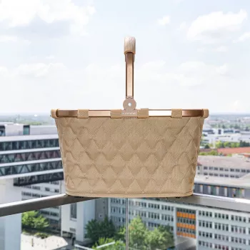 Reisenthel Carrybag Frame Rhombus pirkinių krepšys, imbiero spalvos, aliuminio rėmas, 22 l (BK6046)