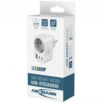 ANSMANN USB įkroviklis HS330 30W 2xUSB-C/USB/30W