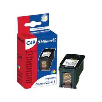 Pelikan suderinama kasetė Canon CL-511XL trijų spalvų (žydra, purpurinė, geltona) – didelės išeigos