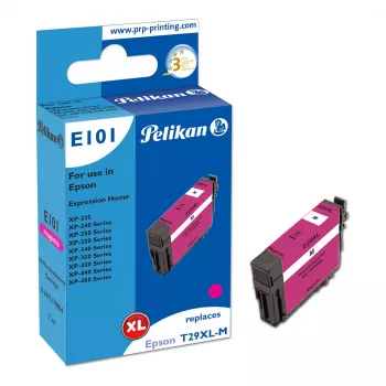 Pelikan E101 Suderinama rašalo kasetė, purpurinė, didelės talpos (XL), skirta Epson XP-450, XP-440, XP-430, XP-350, XP-340, XP-330, XP-250, XP-240, XP-235 – 1 vnt.