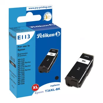 Pelikan E113 suderinama rašalo kasetė juoda High Yield (XL), skirta Epson Expression Premium XP serijai