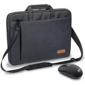 PEDEA Notebook Bag ELEGANCE 39,6 cm (15,6 colio) Pilka + Pelė