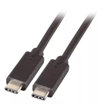 EFB USB 3.2 Gen 1 SuperSpeed kabelis, USB-C (vyriškas) į USB-C (vyrišką), 3A, 5Gbps, 2m, juodas