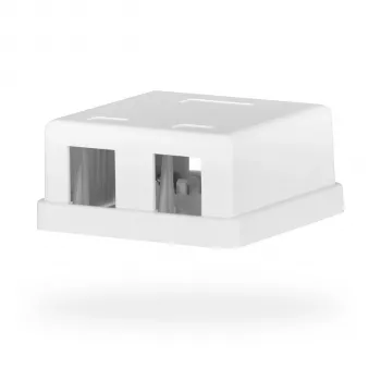 EFB Electronics Keystone Connection Box, 2 Port, Surface Mount, Pure White, Empty Housing