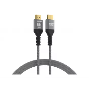 EFB Elektronik 5m Ultra High-Speed HDMI 2.1 laidas 8K60Hz 48Gbit/s pilkas pintas