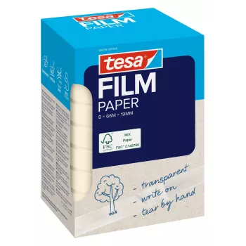 Tesa Paper Tape 8 Rolls Transparent Writable Folding Box (59216-00000-00)