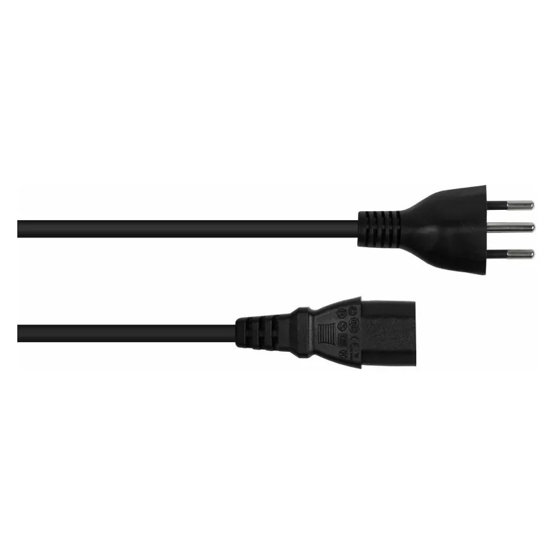 Kabelmeister Swiss Power Cord Type J SEV 1011 to IEC C13 Black 1,8m