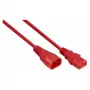 Kabelmeister Power Extension Cable C14 to C13 Red 2m 0,75mm²