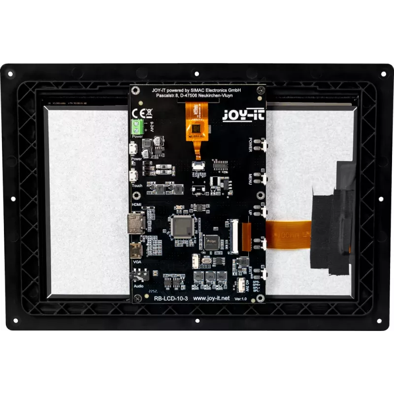 JOY-IT RB-LCD10-3 10,1 inch IPS Touchscreen Monitor for Raspberry Pi, 1280x800, HDMI, Capacitive, Black