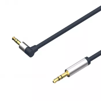 ShiverPeaks Audio 3,5mm Jack Laidas, Kampus/Tiesus 0,7m - Juodas