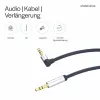 ShiverPeaks Audio 3,5mm Jack Laidas, Kampus/Tiesus 0,7m - Juodas