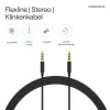 ShiverPeaks Audio 3,5mm Jack Cable Mini Jack - 1,5m - Juoda