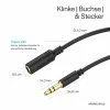 ShiverPeaks Audio 3,5mm Jack Cable Mini Flex 1,5m Black