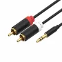 ShiverPeaks Audio 3,5mm Jack to 2x RCA Stereo Audio Cable 1,5m Gold-Plated Black