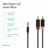 ShiverPeaks Audio 3,5mm Jack to 2x RCA Stereo Audio Cable 1,5m Gold-Plated Black