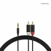 ShiverPeaks Audio 3,5mm Jack to 2x RCA Stereo Audio Cable 1,5m Gold-Plated Black