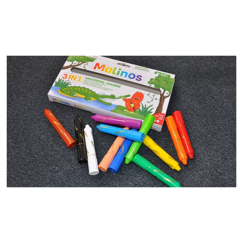Malinos Wax Crayons Magic Drawing 12 spalvų 3+