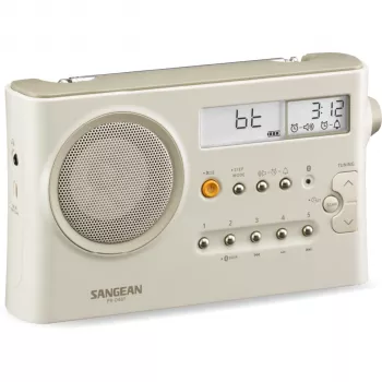 Sangean PR-D4 BT nešiojamas AM/FM radijas su Bluetooth – pastelinės kreminės spalvos