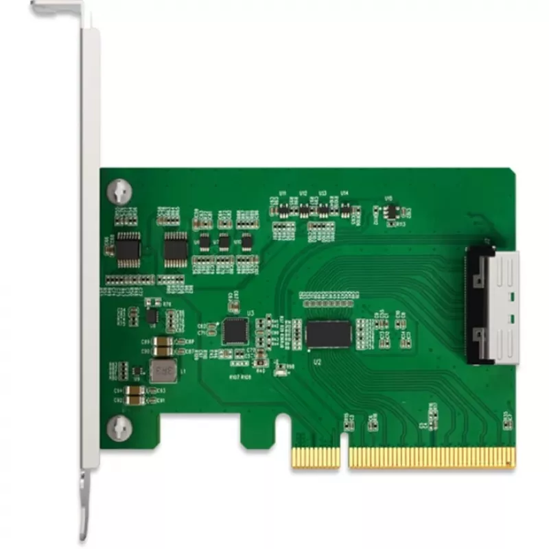 ICY DOCK EXLink MB409A5 MCIO 8i (SFF-TA-1016) į PCIe 5.0 x8 adapteris su redriver