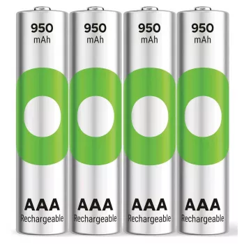 GP ReCyko Micro AAA NiMH įkraunama baterija 950 mAh 1,2 V, 4 vnt. pakuotė (GPRCK95AAA105C4)