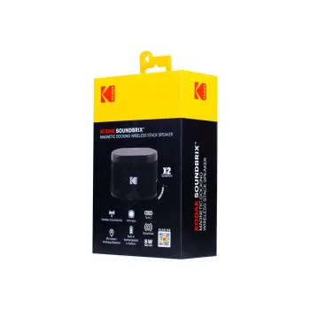 Kodak SoundBrix Wireless Stack Speaker (Bass Black), 2vnt.