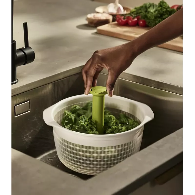 Joseph Joseph Spindola Green In-Sink Salad Spinning Colander