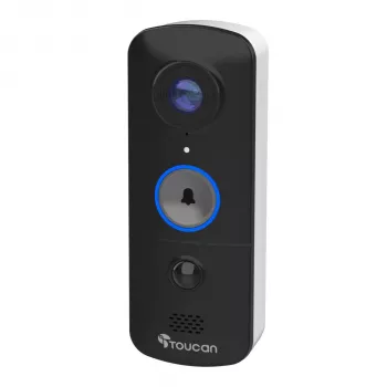 Toucan Wireless Video Doorbell with Chime V3 - 1080p Full HD, 180° Wide Angle, Night Vision, Two-Way Talk, PIR Motion Detection, IP56, Juoda